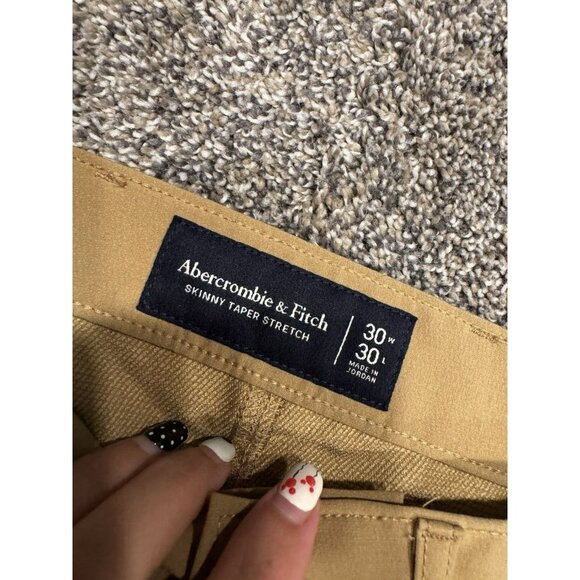 Abercrombie And Fitch Men’s Skinny Tapered Stretch Pants 30x27 EUC - Picture 4 of 5